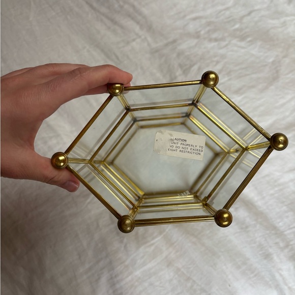 Vintage Glass Display Case with Metal Accents - Picture 10 of 12